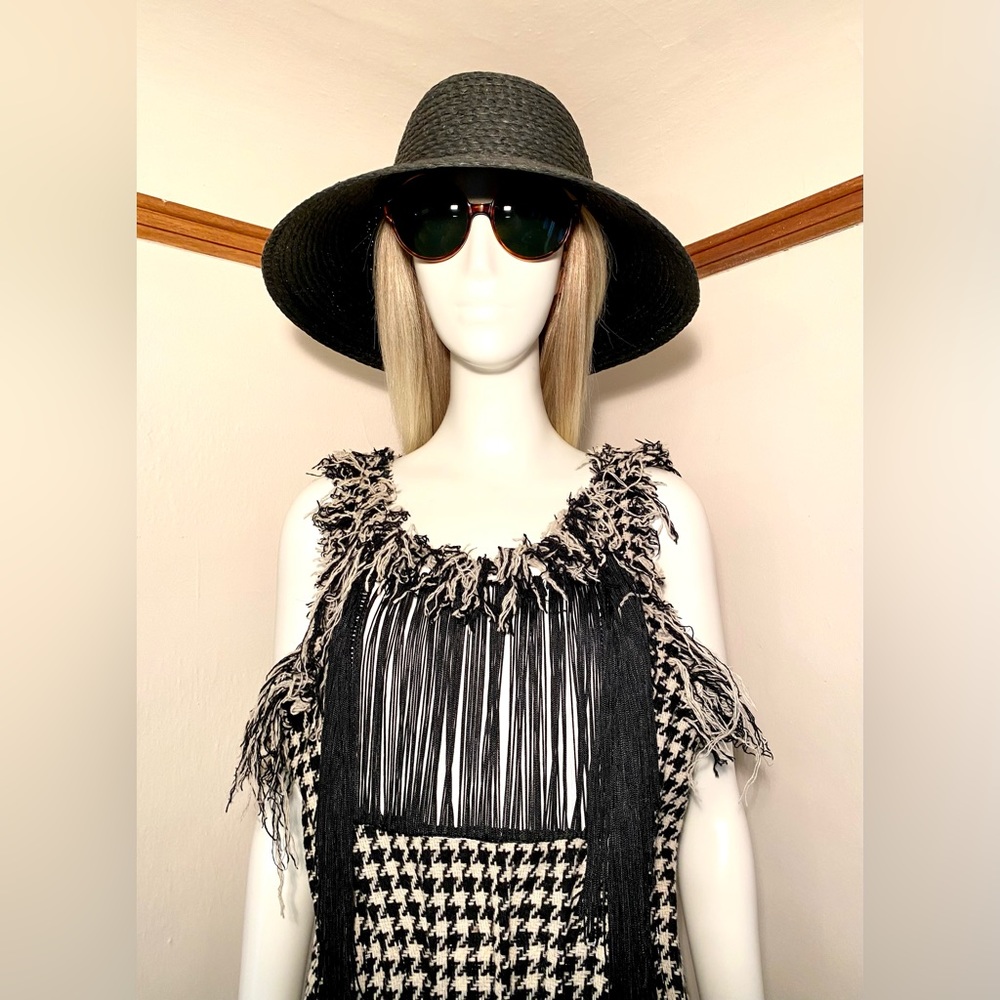 PEPPER Re-Couture Rustic Houndstooth Dress